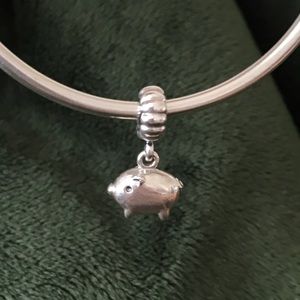 Pandora Sterling Silver Dangle Pig Charm 🐷